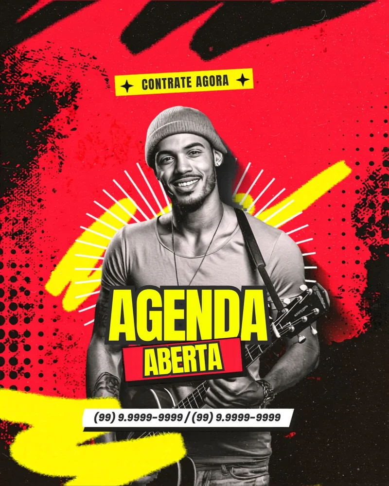 Flyer para Músicos |Agenda Aberta | Arte Editável Canva Flyer para Músicos |Agenda Aberta | Arte Editável Canva
