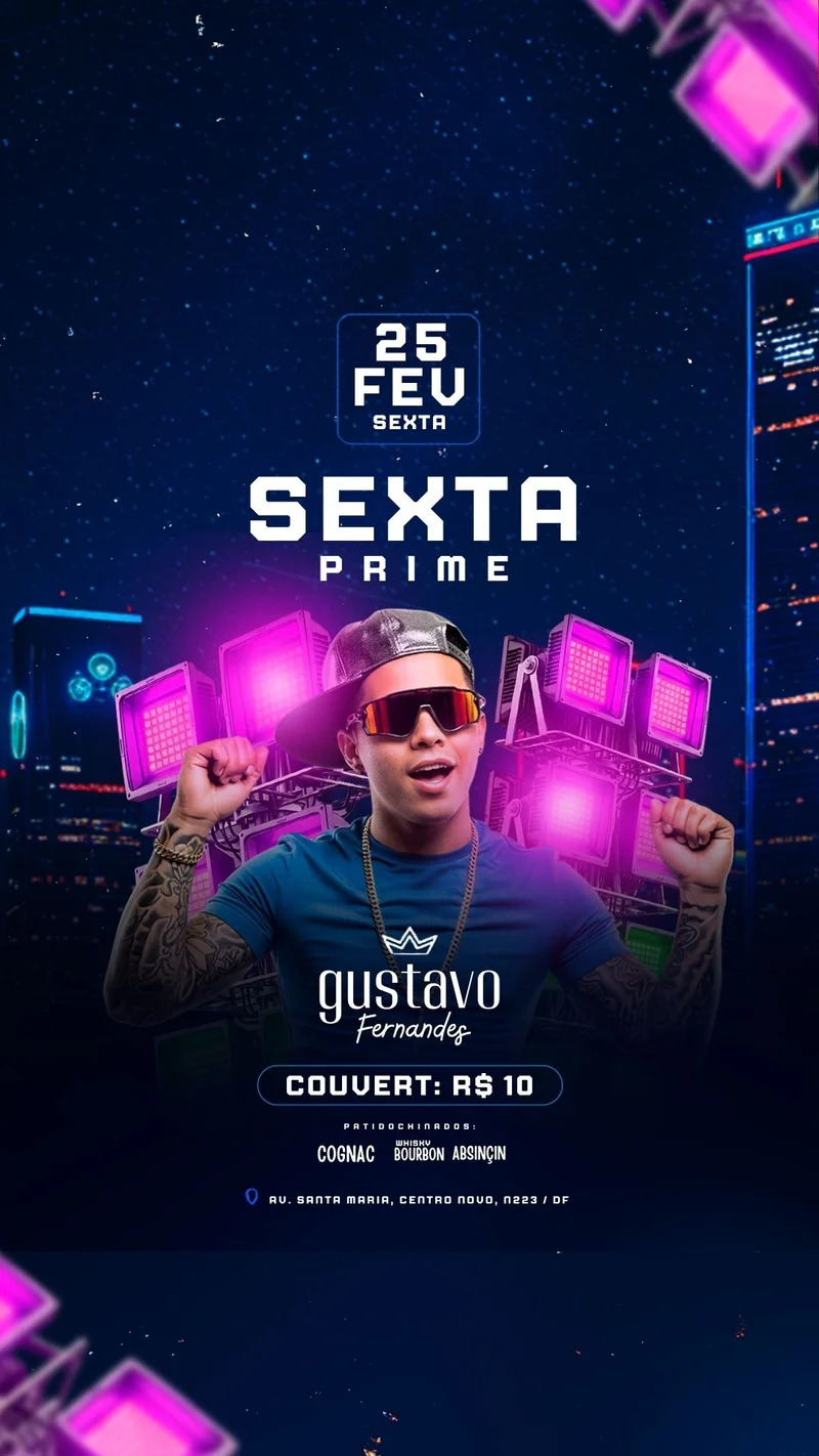 Arte para Músicos | Evento | Sexta Prime | Arte Editável Canva Arte para Músicos | Evento | Sexta Prime | Arte Editável Canva