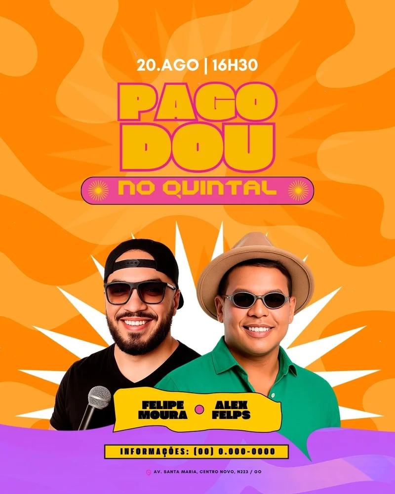 Arte para Músicos | Evento | Pagodou | Arte Editável Canva Arte para Músicos | Evento | Pagodou | Arte Editável Canva